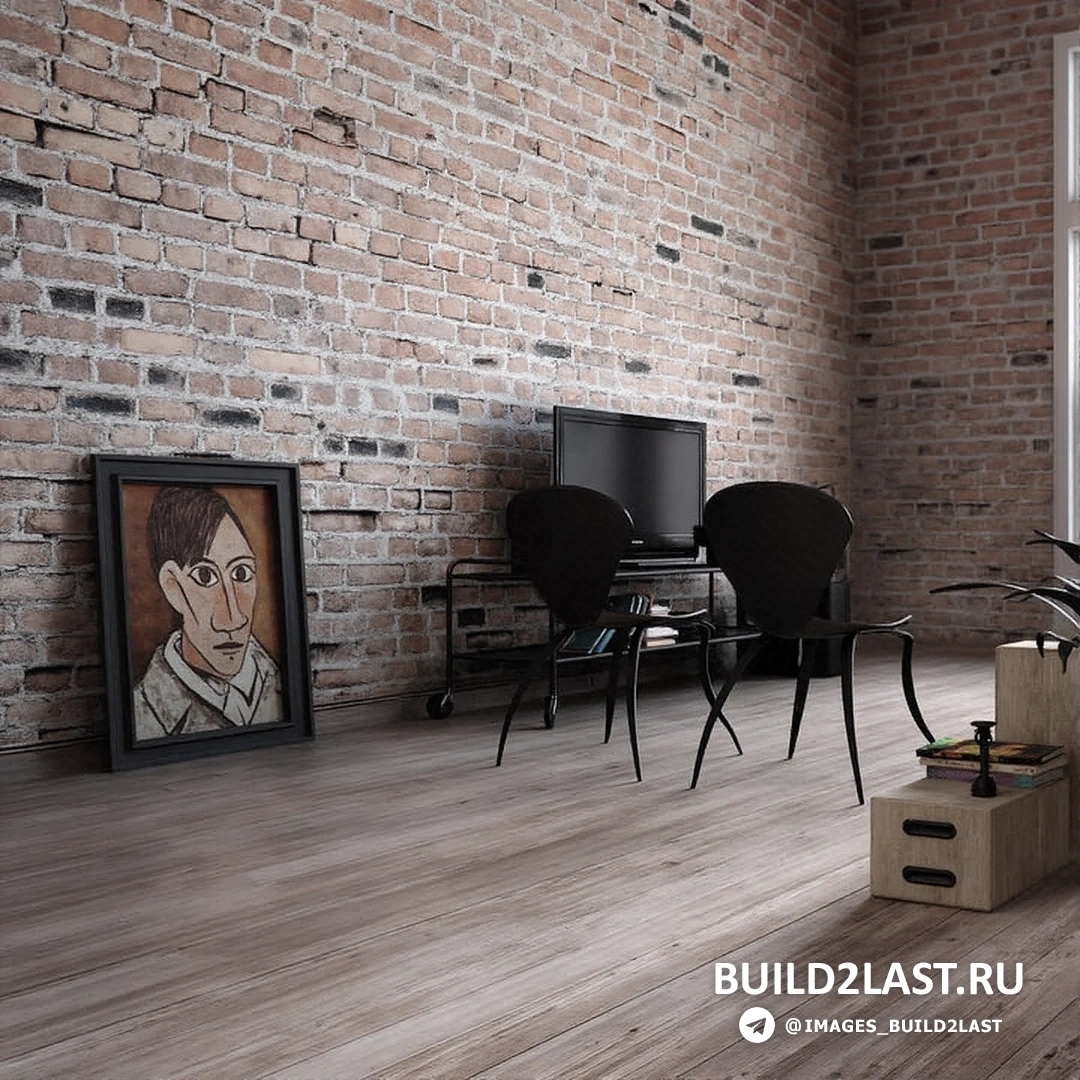 Комната в стиле лофт с индустриальными элементами, открытыми трубами и современными светильниками