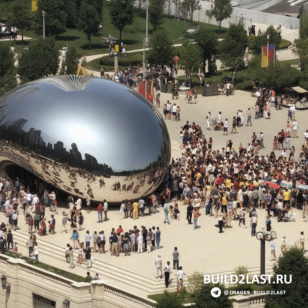 ���������� Cloud Gate �� ������� � ������ � ���������� ���� � ��������� �����������.