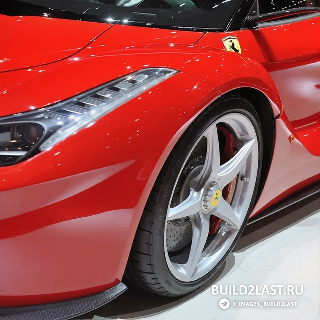Сочетание черного и красного в дизайне LaFerrari, вид сбоку