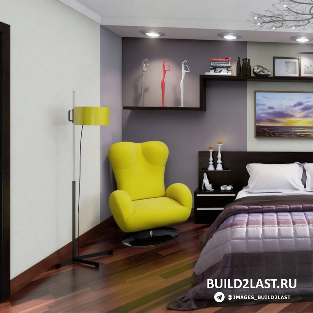 Яркие разноцветные дизайнерские часы, ставшие акцентом интерьера.